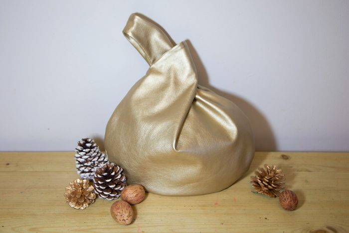 Gold pouch bag