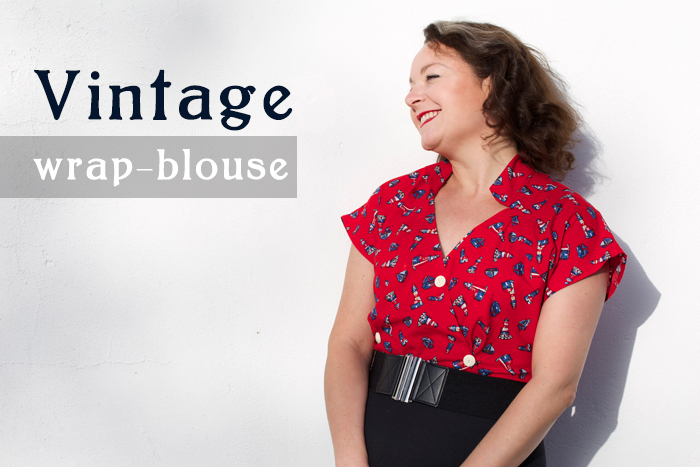 vintage wrap blouse