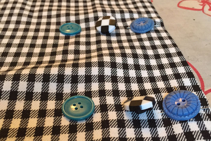 vintage blue buttons