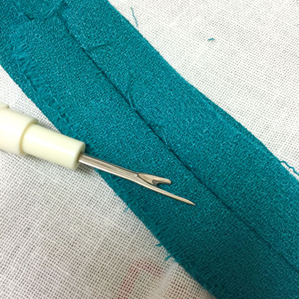 unpick stitching at gap