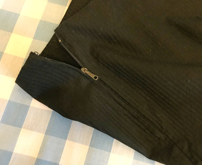 lapped zipper