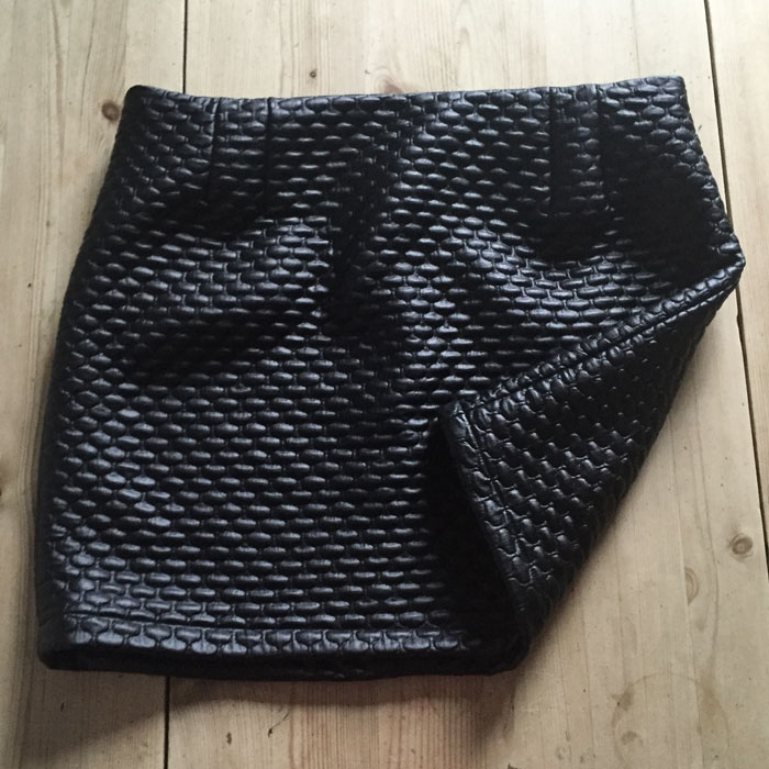 quilted mini skirt