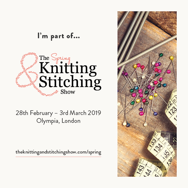 I'm part of the Spring Knitting and Stitching Show